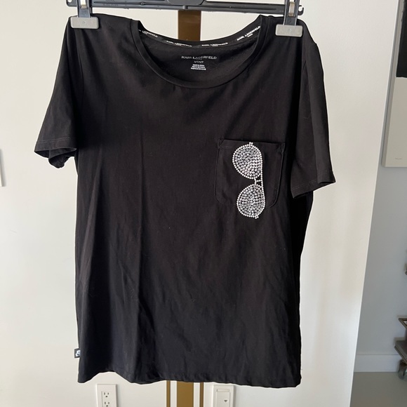 KARL LAGERFELD PARIS Sunglass Pocket T-Shirt —  Size S - Picture 1 of 12